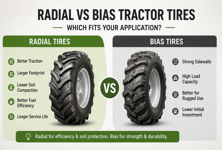 radial vs bias tractor tire comparison for agricultural applications
