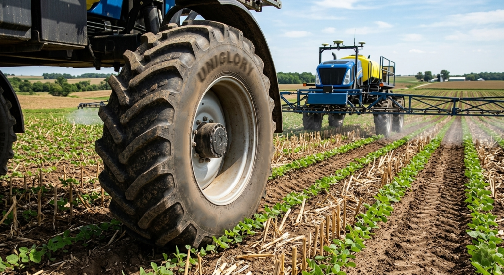 Autonomous SprayerTires with optimized carcass structure, designed for high flotation to protect soil health and support heavy liquid loads